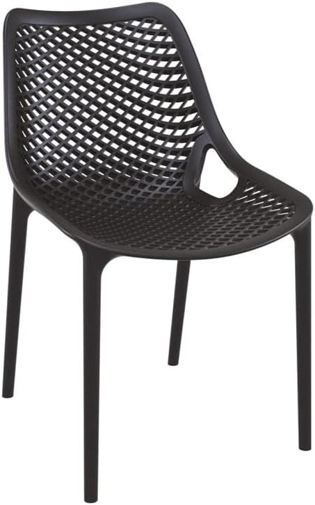 Office Needs Direct AIR Modern Side Stacking Chair in Black Restaurant Cafe Furniture Min Order of 4