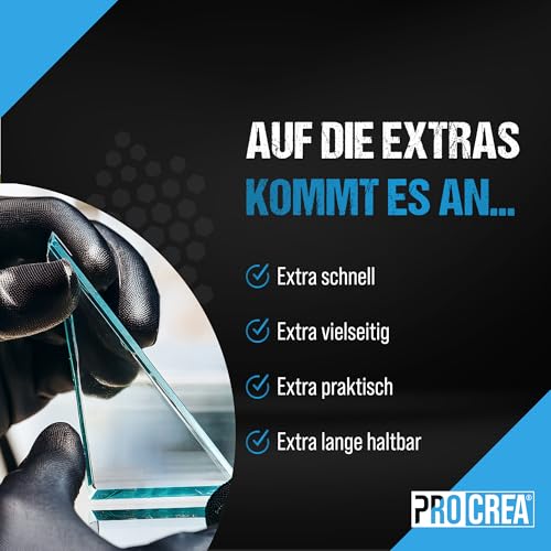 PROCREA® Epoxidkleber \Power Repair\ [inkl. 4x Mischern] Extra starker & glasklarer Epoxidharz Kleber in praktischer Spritze - 2-Komponenten-Klebstoff für Kunststoff, Holz, Glas, Stein, Keramik