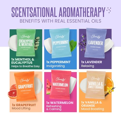 Cleverfy Shower Steamers Aromatherapy – Stocking Stuffers for Teen Girls, Women and Wife – Christmas Gifts for Teens and Women – White Elephant Gifts for Adults – 6 Tablets - Image 6