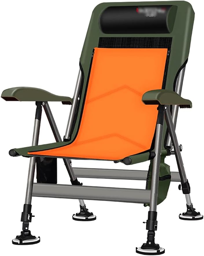 Chaise Pliante De Pêche Mitchell – Vert – Avec Porte-canne - Neuve