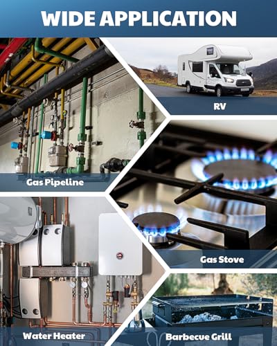 AEGTEST 1223 Gas Leak Detector with Visual & Audible Alarm, Built-in Light, Natural Gas Detector to Locate Combustible Leak Sources Like Methane, Propane for Home and RV