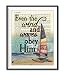 Even the wind and Waves Obey Him, Matthew 8:27, Vintage Bible Verse Scripture Christian Art Print, Unframed, Sailboat Wall Art, Inspirational Gift, 8x10 Inches