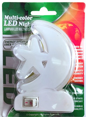 Trisonic Led Plug-In With On/Off Switch Night Light For Kids Nursery Decor For Home Bedroom Decoration Gift Moon & Star #TOP7