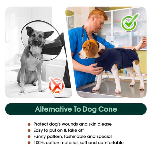 Image of Kuoser Dog Surgery Suit Female Spay, Dog Recovery Suit Male Neuter