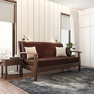 Classic Brands Classic Brown 8-Inch Futon Mattress with Independently Encased Innerspring Coils, Full