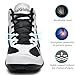 DimaiGlobal Men's Wrestling Shoe Boxing Shoes Zero Drop Sole High Top Fighting Shoes Fitness Sneaker Powerlifting Bodybuilding Weightlifting Training Shoes Black/White