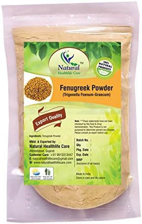 Natural Healthlife Care 100% Pure Natural Fenugreek Seeds (Trigonella Foenum Powder- Methi) Powder for LONG HAIRS NATURALLY(1/2 lb / 8 ounces / 227 g)
