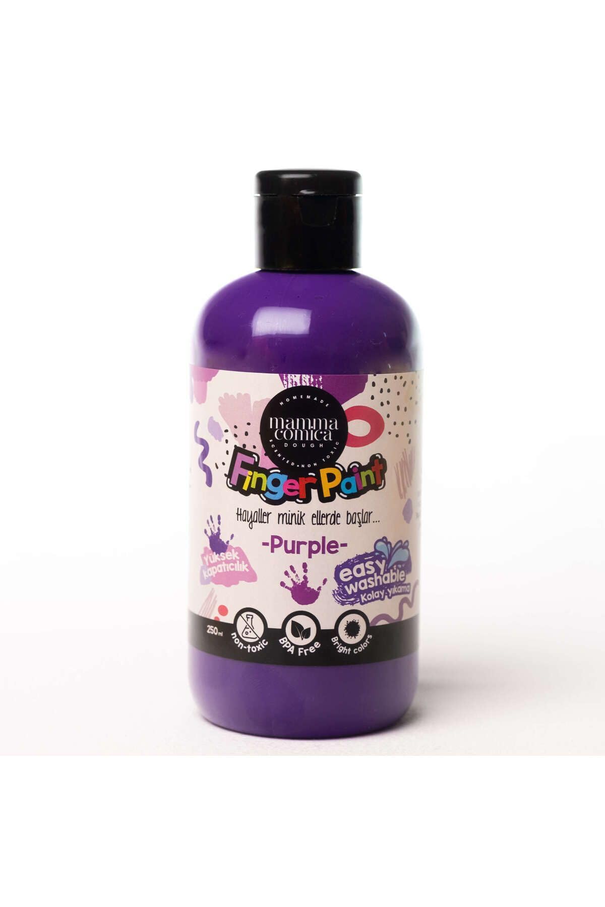 Mor Yıkanabilir Parmak Boyası 250ml