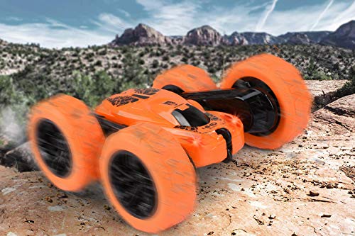 Remote Control Car - RC Stunt Car Toy and Monster Truck - 360 Degree Flip - Double Sided Race Car – 2.4 GHz RC 4WD Buggy – 12 km/hr Speed with 80 m Control Distance - (Improved) - Thumbnail 2