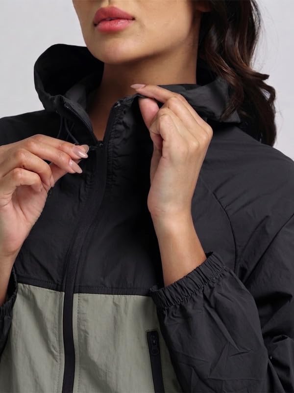 Image of CHKOKKO Sunscreen Jacket For Women With Hood Upf 50+ UV Tan Sun Protection | Wind Proof Lightweight Breathable Quick-dry Water-repellent Fabric | For Gym Sports Running Biking And Dailywear