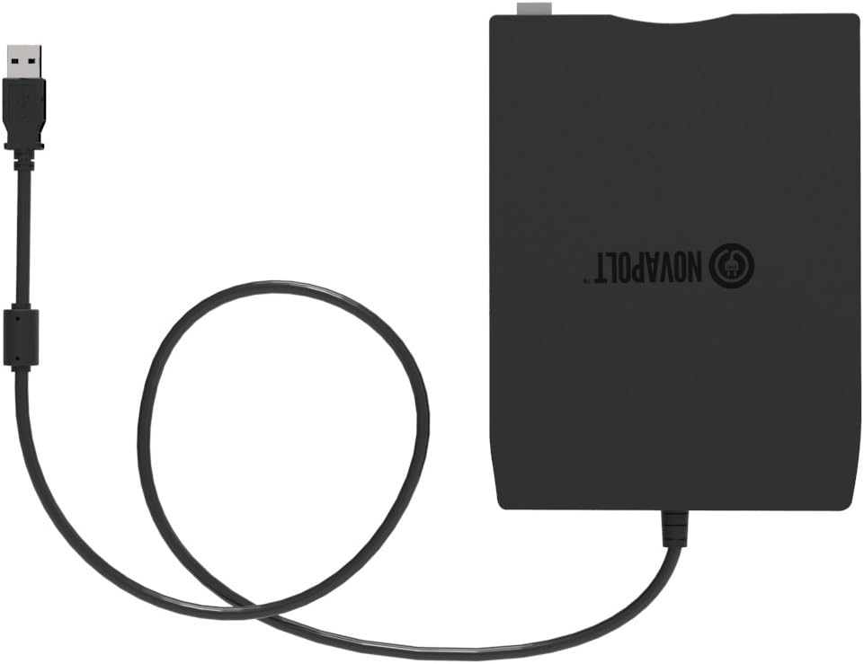Ultra Slim External Portable Floppy Disk Drive By Novapolt USB 1.44 MB Floppy Drive Ideal for Data Transfer For Laptops Desktops and Notebooks