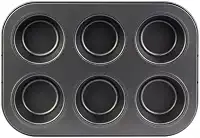 Forma Antiaderente Multiuso para Cupcakes, Muffins e Petit Gateau – 6 Cavidades