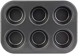 Forma Antiaderente Multiuso para Cupcakes, Muffins e Petit Gateau – 6 Cavidades