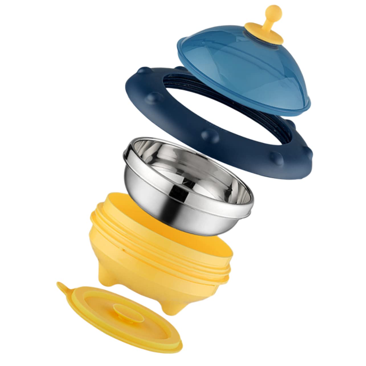 Yardwe Suction Bowl with Insulation Detachable Stainless Steel Feeding Bowl for Non Spill Design for Home Picnics and Outdoor Use and