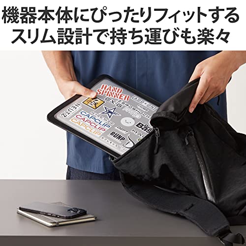 エレコム MacBook Pro 13.3インチ(2022/2020/2019/2018) MacBook Air 13.3インチ(2020/2019/2018) MacBook Air 13.6インチ(2022) パソコンケース スリーブ型 クリア 薄型スリム設計 マグネット開閉口 ブラック BM-IBCLM13BK