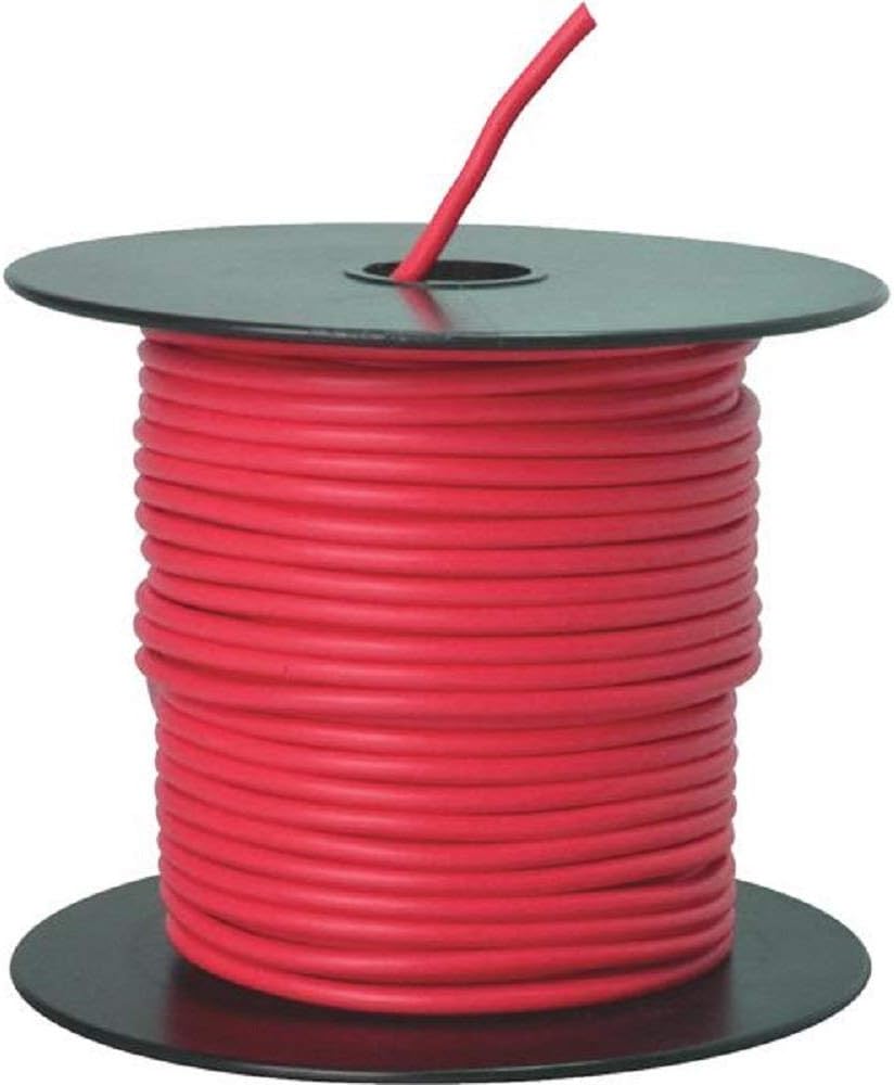 Coleman Cable 55669123 Primary Wire, 14 Gauge Bulk Spool, Red, 100'