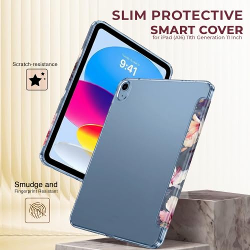 Image of MOCA Case for iPad (A16) 11th Generation 11 Inch 2025 10th Generation 2022 iPad 10.9 Inch Slim Stand Hard Shell Back Protective Smart Cover for 10.9 inch iPad 10th Gen 2022 Release A2696 A2757 A2777