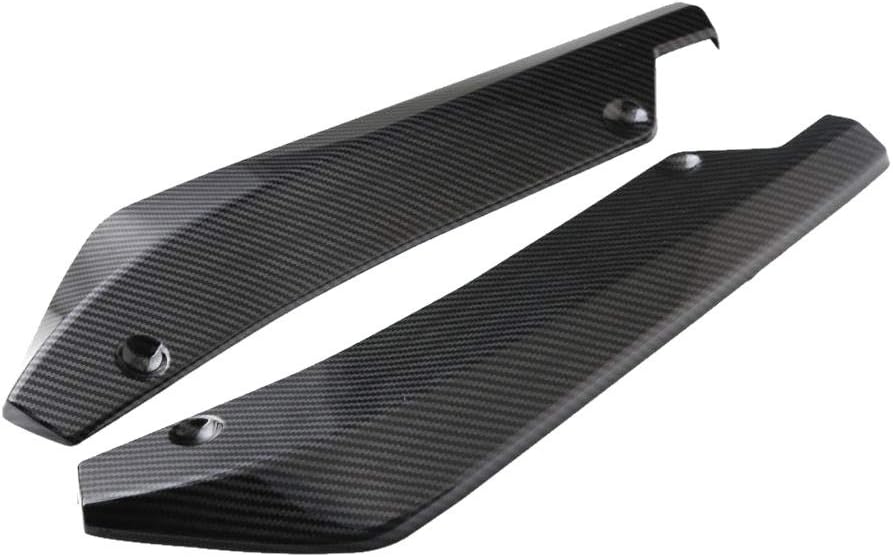 2x Carbon Fiber Car Body Part Rear Bumper Spoilers Lip Kit Splitter