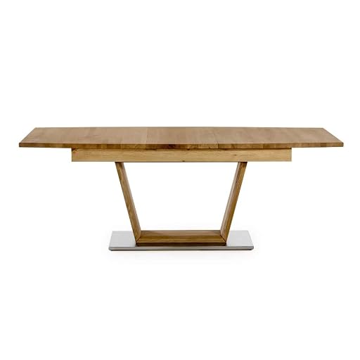 Alkove Hayes Extendable Solid Wood Dining Table, Wild Oak