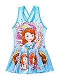 [sunkids] キッズ 水着 女の子 ワンピース スカート付き スイムウェア 子供用 プール 海 夏 (JP, アルファベット, S, 女児用, ブルー3)