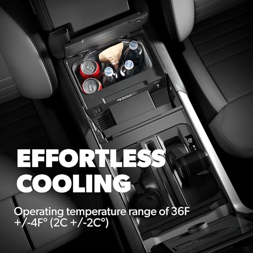 Image of Dometic CCF-T | Ford F-150 Center Console Refrigerator | For Ford F-150 Models 2021+ | Storage Capacity of 6.5L. Holds Six - 16.9 oz (0.5 L) Bottles Or Eight - 12 oz