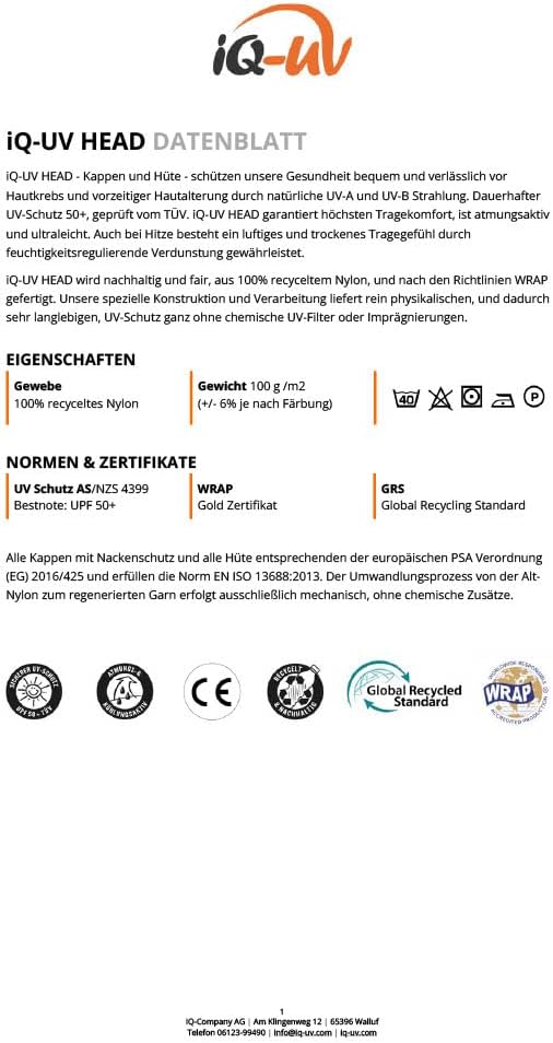 IQ-UV Boys UV Protective Cap