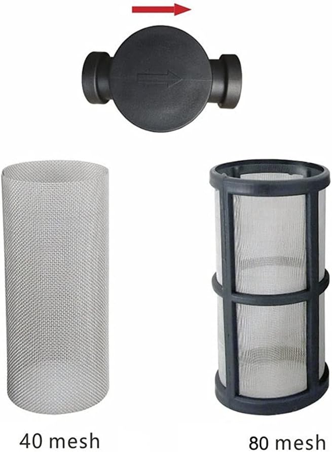 Pipeline Filter,water pipe filter, 1pcs Garden Watering Filter, 1/2" 3/4" 1" Plastic Irrigation System Impurity Prefilter Aquaculture Household Water Pipe Strainer(1/2" 40 Mesh)