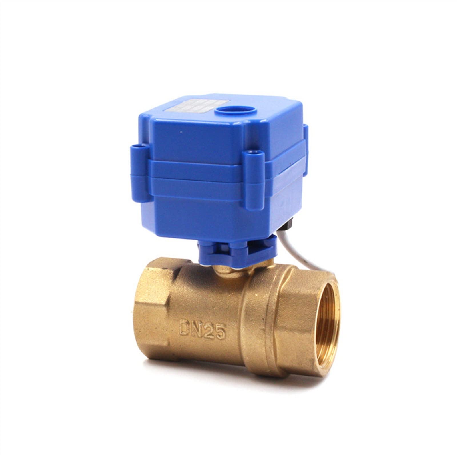 DN15 DN20 DN25 zmotoryzowany zawór kulowy 2-drożny mosiężny elektryczny zawór kulowy 2 kable z pełnym portem AC/DC/ADC 220V 9-24V 1 szt. (DC24V-CR04.3/4inch)