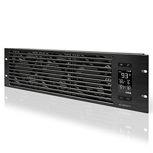 AC Infinity CLOUDPLATE T9, Rack Mount Fan Panel 3U, Exhaust Airflow, for Cooling AV, Home Theater...