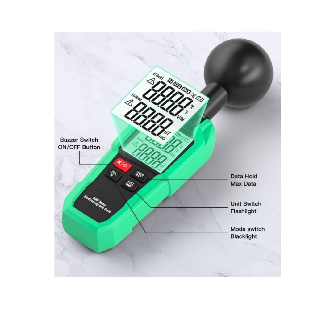 NbgrvB - Misuratore digitale EMF con retroilluminazione e display LCD