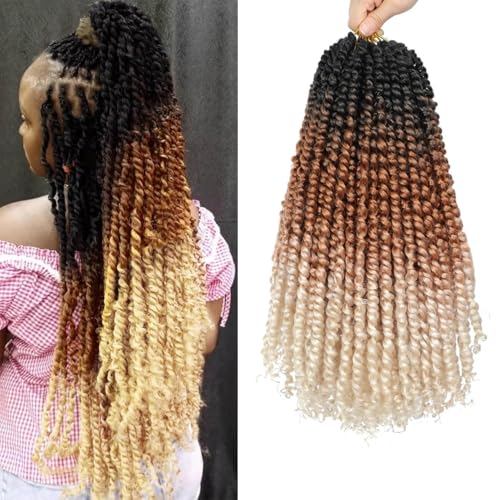 Bestlove 1B/30/613 Crochet Passion Twist Hair 8 pacotes de cabelo de crochê pré-torcido, cabelo tran