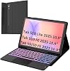 Funda con teclado para Samsung Galaxy Tab S10 Lite/S10 FE/S9 FE 10.9"/S9 11": Teclado retroiluminado de 3 zonas y 7 colores con panel táctil para tablet S10 Lite de 10.9 pulgadas - Cubierta de teclado inalámbrico desmontable con porta lápiz 2
