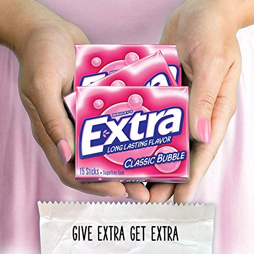 Extra 022000159489 Classic Bubble Sugar Free Chewing Gum thumb #4