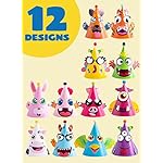 JOYIN 12 Sets Party Hats for Kids Birthday Party Games Craft Activities, Cute Animal Theme Birthday Hats Activity Kits with Stickers for Kids Holiday Theme Party Favors Easter Decoration - Image 2