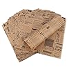 Hejo 100 Sheets Deli Paper Sheets, Chips Paper for Basket, Environmentally Friendly Baking Paper, Burger Paper, Wrap Paper for Burgers, Butterbread, Cheese, Fries (25 x 25 cm)