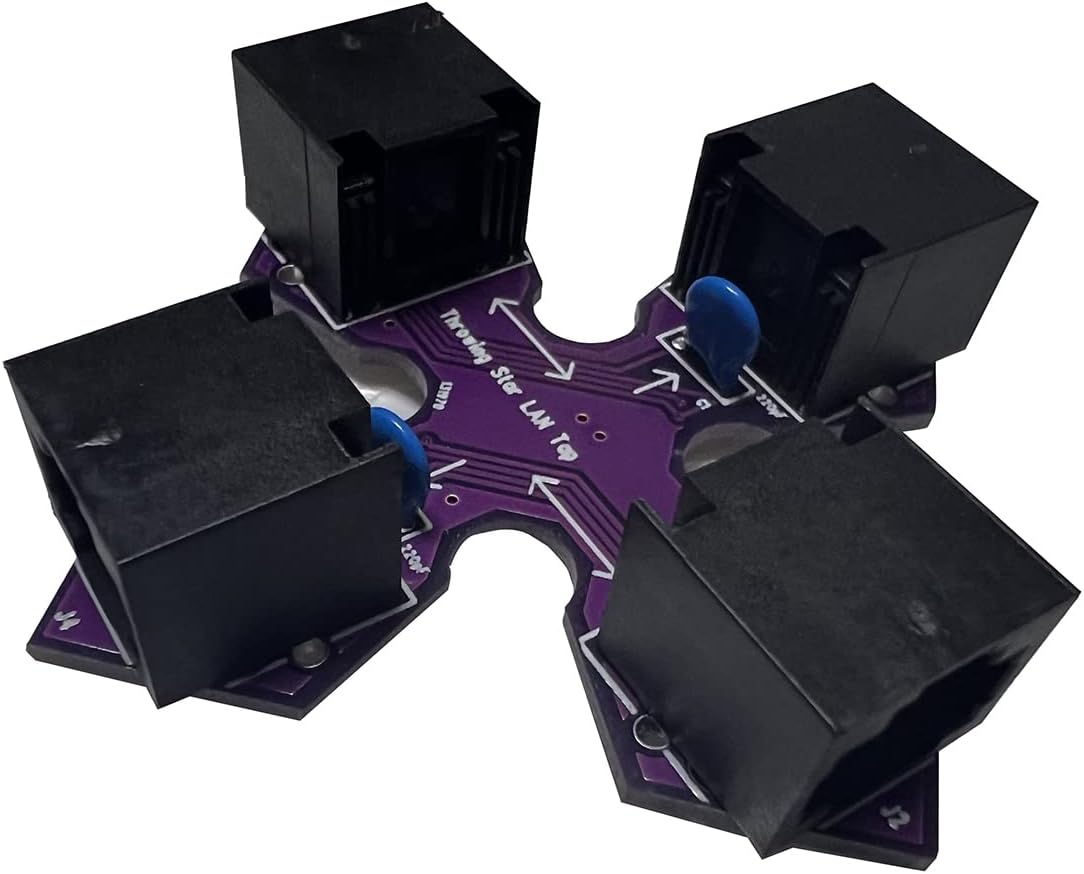 Throwing Star LAN Tap Network Packet Capture Mod 100% Original Replica Monitoring Ethernet Communication Haker Tool Purple