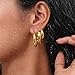 LUVA Chunky Statement Hoop Earrings, 18K Gold Plated Hoops For Women, Waterproof, Trendy Hoop Earrings, Stainless Steel (25 mm)