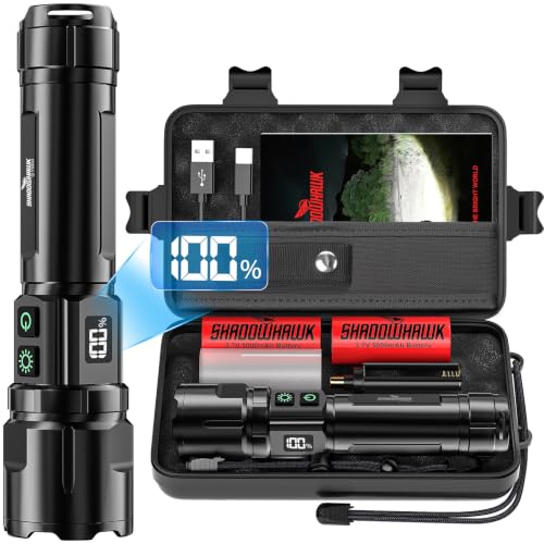 Shadowhawk 1000000LM Taschenlampe LED Aufladbar 24h Laufzeit -Bis zu 1000m – Ansicht 1