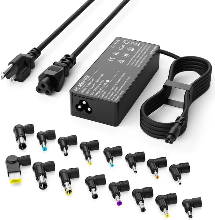 90W WENYAA Universal Laptop Charger Compatible with HP Dell Asus Lenovo Acer Sony Gateway Notebook Ultrabook AC Adapter Chromebook Power Supply Cord with 16 Tips