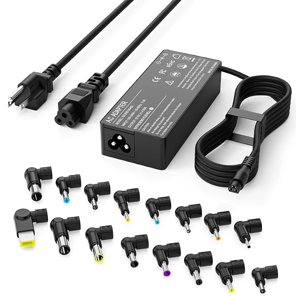 90W WENYAA Universal Laptop Charger Compatible with HP Dell Asus Lenovo Acer Sony Gateway Notebook Ultrabook AC Adapter Chromebook Power Supply Cord with 16 Tips by WENYAA - Used condition - US$15.97