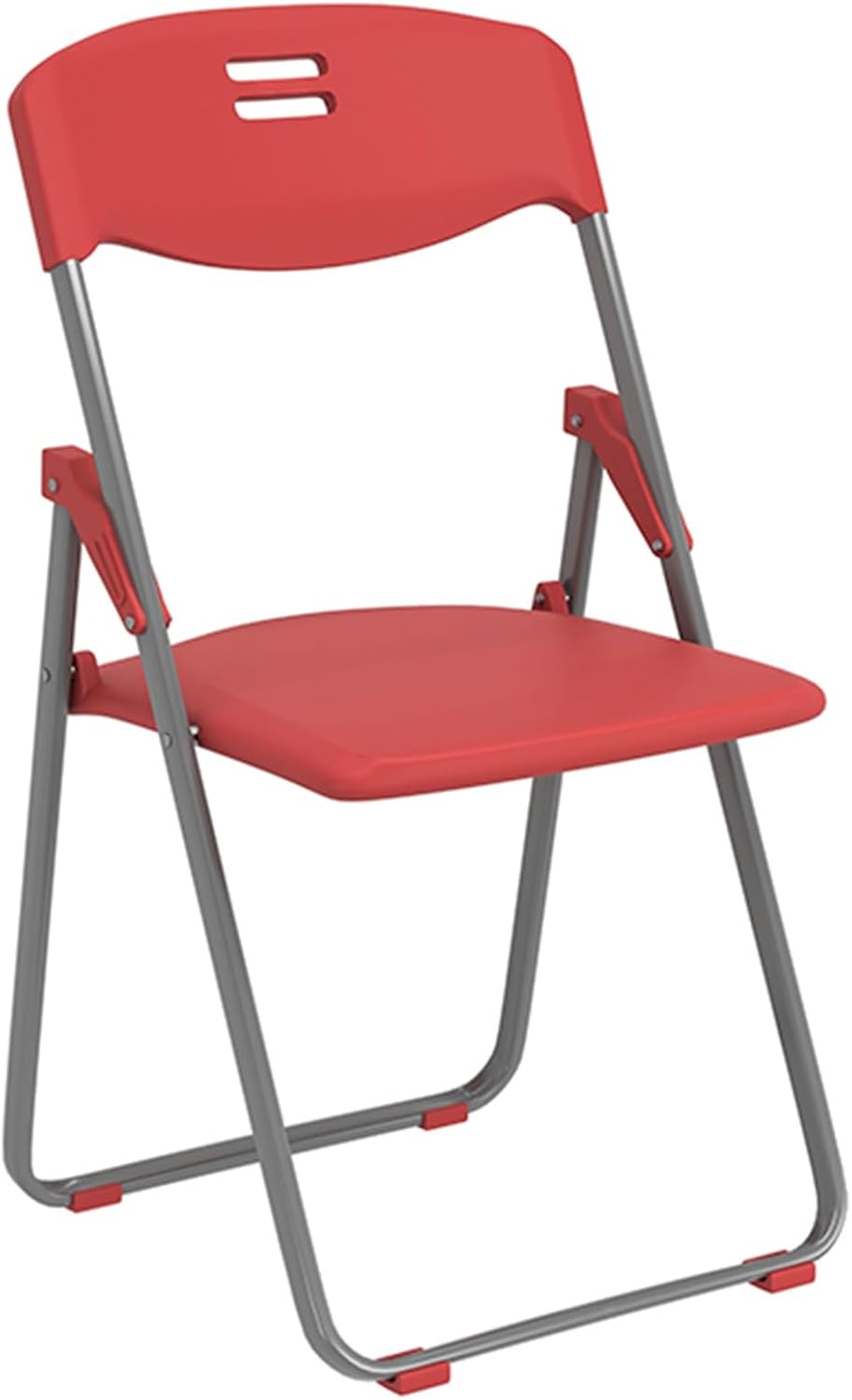 Plastic Folding Chairs with 350lbs Weight Capacity, Stackable Event Chair, Lightweight Folding Chair, for Outdoor & Indoor (Color : Red, Size : 45cm/17inch)