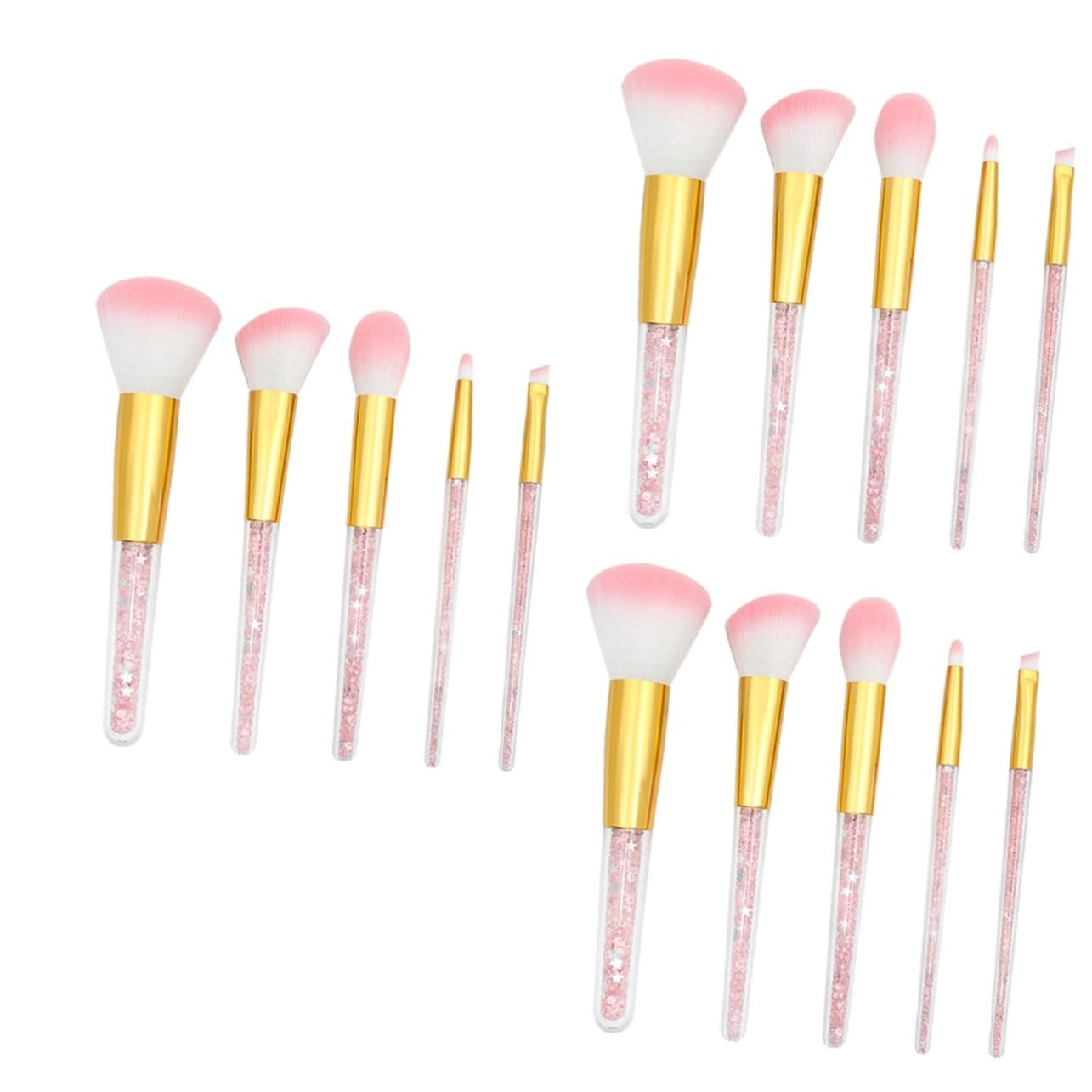 Set Da 15 Pezzi Pennelli Per Cipria Pennelli Cosmetici Per Il Viso Pennelli Da Trucco Diamantati Pennelli Per Il Trucco Degli Occhi Abito Pennello Per Il Viso Cristallo Mancare