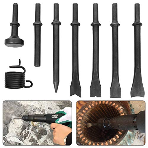 8 PCS Air Hammer Attachments Air Chisel Bits Air Hammer Bits for 150/190/250 Air Hammer Chipping Bits Set for Masonry Concrete Demolition - Thumbnail 6