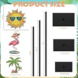 3 Pcs Summer Wooden Tabletop Decor - Flamingo, Palm Tree & Sun Beach Table Centerpieces Summer Decorations for Home, Office, Pool Party Decorations & Coastal Room Decor