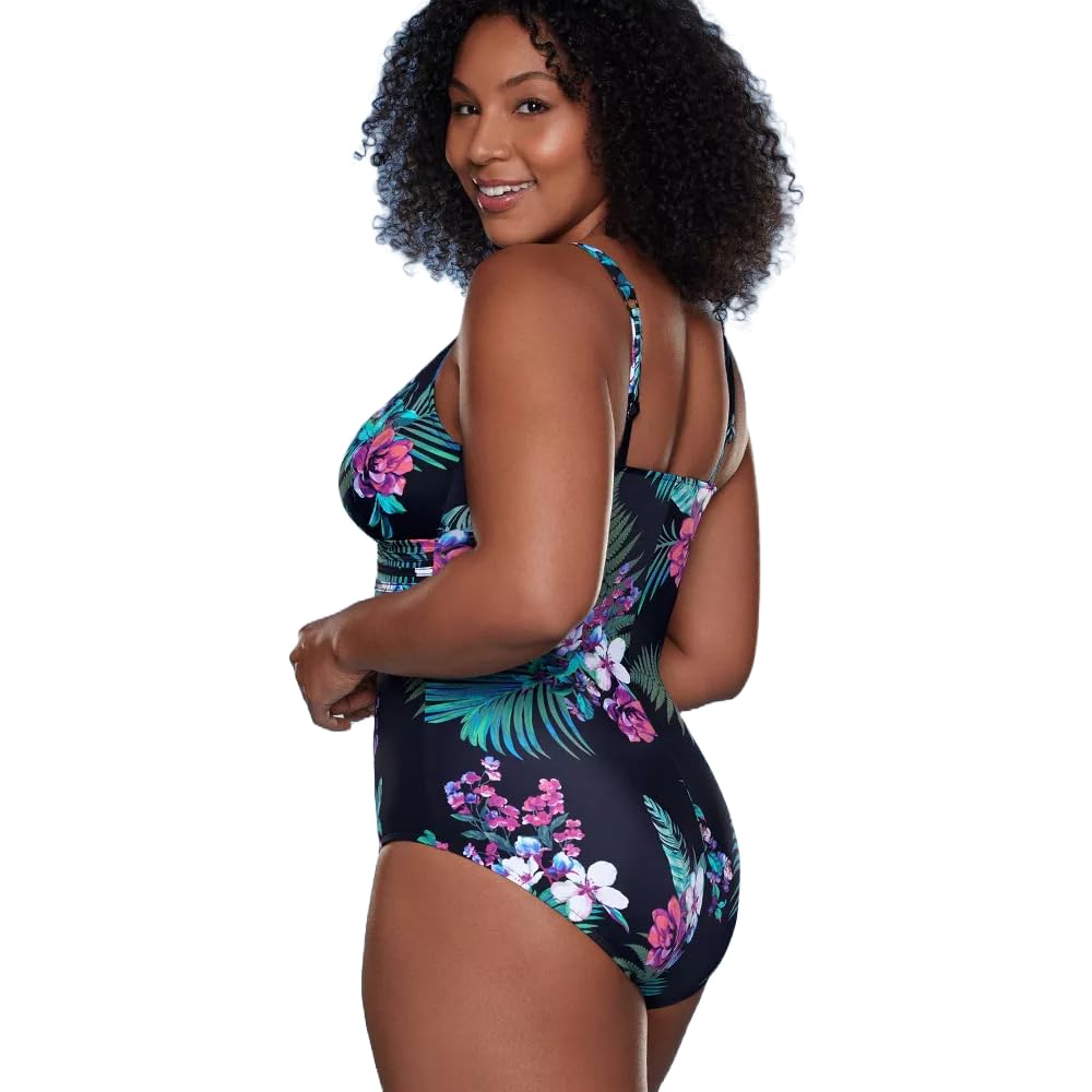 Aqua Green Women's One Piece Swimsuit Swimwear Waist Over the Shoulder - Picture 29 of 30