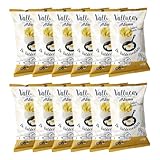 VALLUCAS Patatas Fritas Chip de Valderredible, Sabor Huevo Frito, Sin Gluten, PACK 12 bolsas de 140 g
