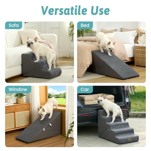 Image of COZY KISS Dog Stairs for Small Dogs, 5-Step 2-in-1 Dog Steps,22.4 inch H