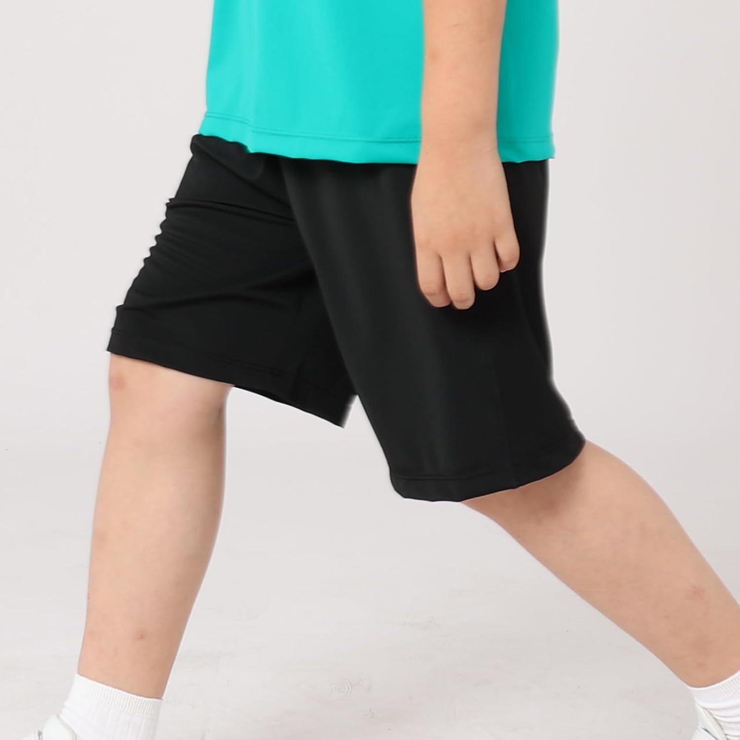 KISBINI Girls Shorts Elastic Waist Wide Leg Knee Length Shorts for Kids - Image 4