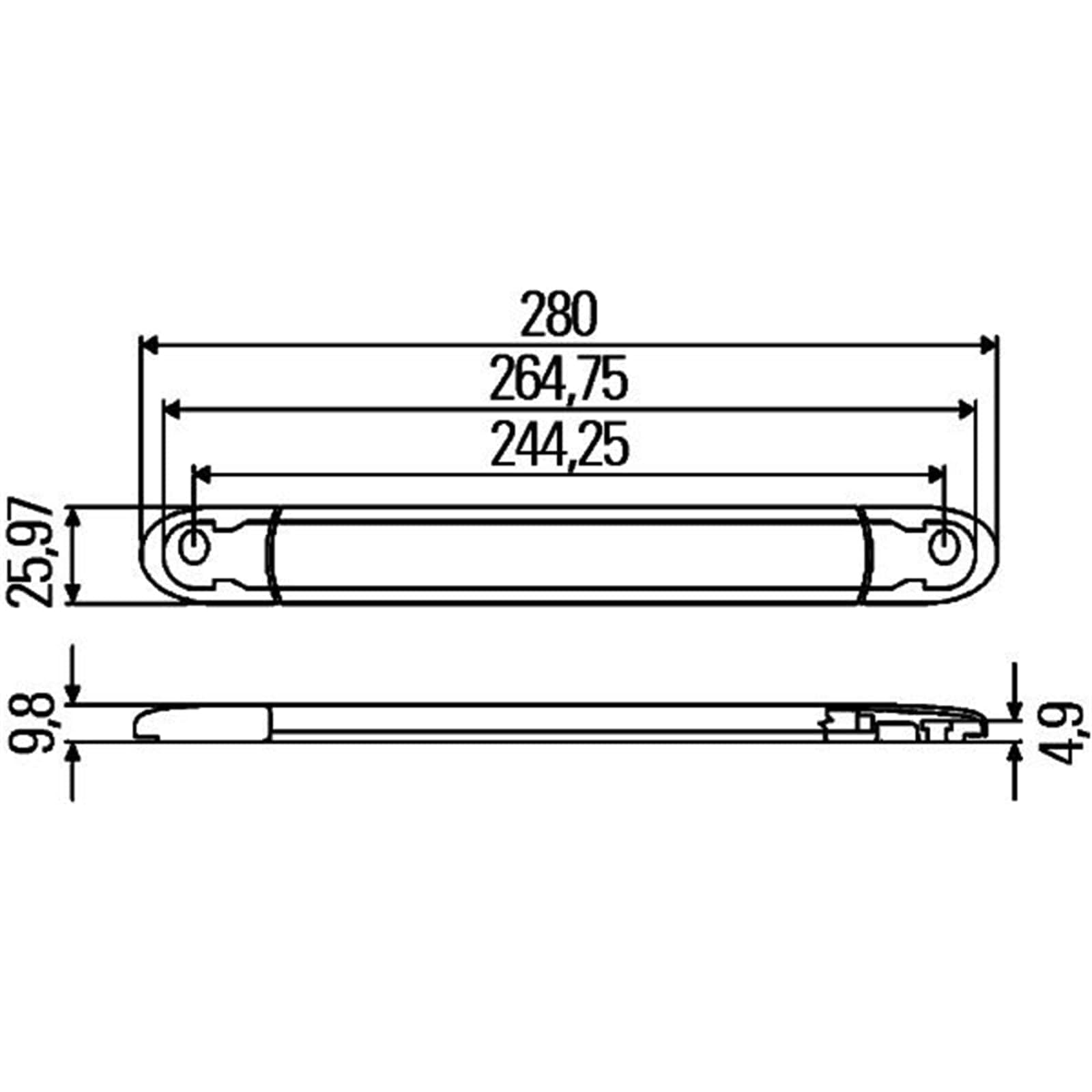 HELLA 2DA 343 106-031 Luce supplementare freno, LED, 24V