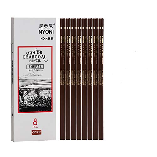 Sketch Color Dark Brown Charcoal, Dark Brown Charcoal, High-Gloss Painting Pen Color Chalk